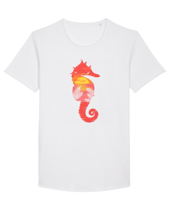 Sea Horse Beach Sunset White