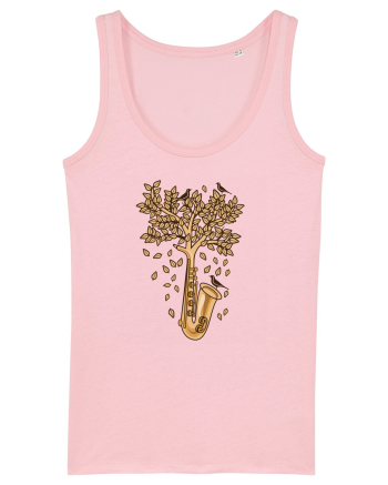 Autumn Saxophone Tree Cotton Pink