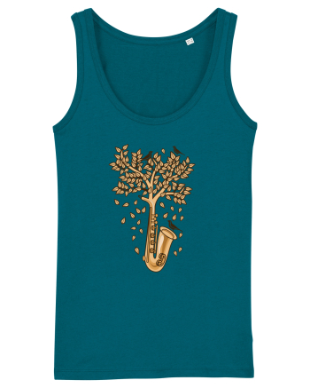 Autumn Saxophone Tree Ocean Depth