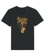 Autumn Saxophone Tree Tricou mânecă scurtă Unisex Rocker