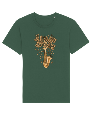 Autumn Saxophone Tree Bottle Green