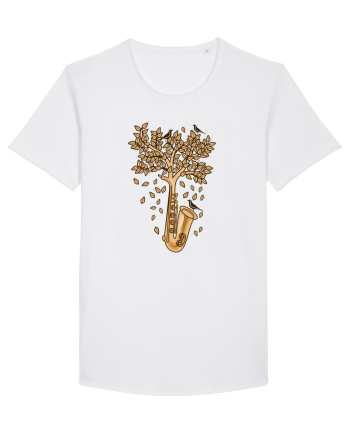 Autumn Saxophone Tree White