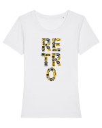 Retro Music Tricou mânecă scurtă guler larg fitted Damă Expresser