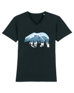 Alaska Pollar Bear Tricou mânecă scurtă guler V Bărbat Presenter