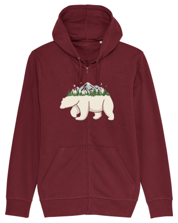 Alaska Pollar Bear Burgundy