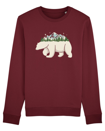 Alaska Pollar Bear Burgundy