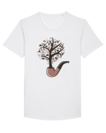 Musical Pipe Tree Tricou mânecă scurtă guler larg Bărbat Skater