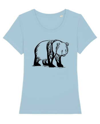 Panda Trees Sky Blue