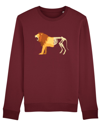 Lion Life Death Burgundy
