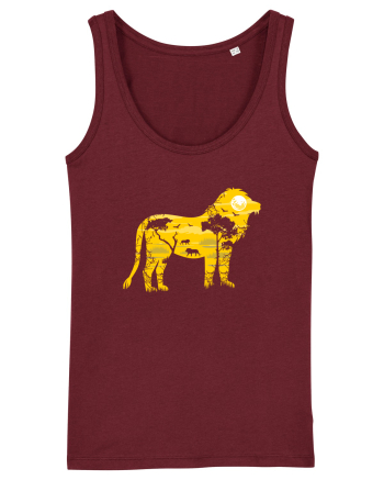 Savanah Lion Burgundy