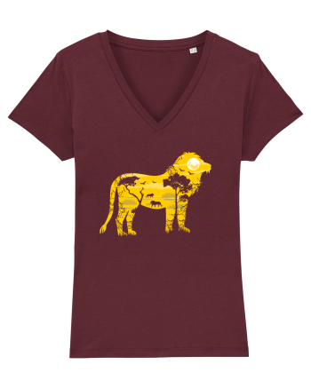 Savanah Lion Burgundy