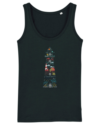 Tropical Lighthouse Black