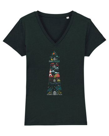 Tropical Lighthouse Black