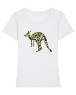 Kangaroo Jungle Tricou mânecă scurtă guler larg fitted Damă Expresser