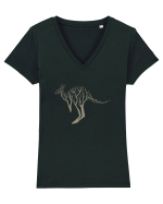 Kangaroo Tree Tricou mânecă scurtă guler V Damă Evoker