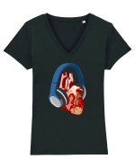 Heart Music Tricou mânecă scurtă guler V Damă Evoker