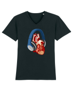 Heart Music Tricou mânecă scurtă guler V Bărbat Presenter