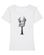 Guitar Tree Tricou mânecă scurtă guler larg fitted Damă Expresser