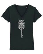Guitar Bones Tricou mânecă scurtă guler V Damă Evoker