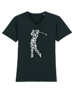 Golf Player Tricou mânecă scurtă guler V Bărbat Presenter