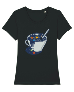 Galaxy Mug Tricou mânecă scurtă guler larg fitted Damă Expresser
