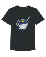 Galaxy Mug Tricou mânecă scurtă guler larg Bărbat Skater