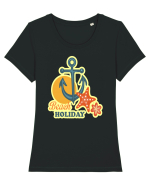 Beach Holiday Tricou mânecă scurtă guler larg fitted Damă Expresser