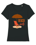 Beach Party Tricou mânecă scurtă guler larg fitted Damă Expresser