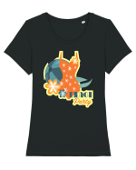 Beach Party Life Tricou mânecă scurtă guler larg fitted Damă Expresser