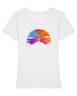 Cucerește Toți Munții Tricou mânecă scurtă guler larg fitted Damă Expresser
