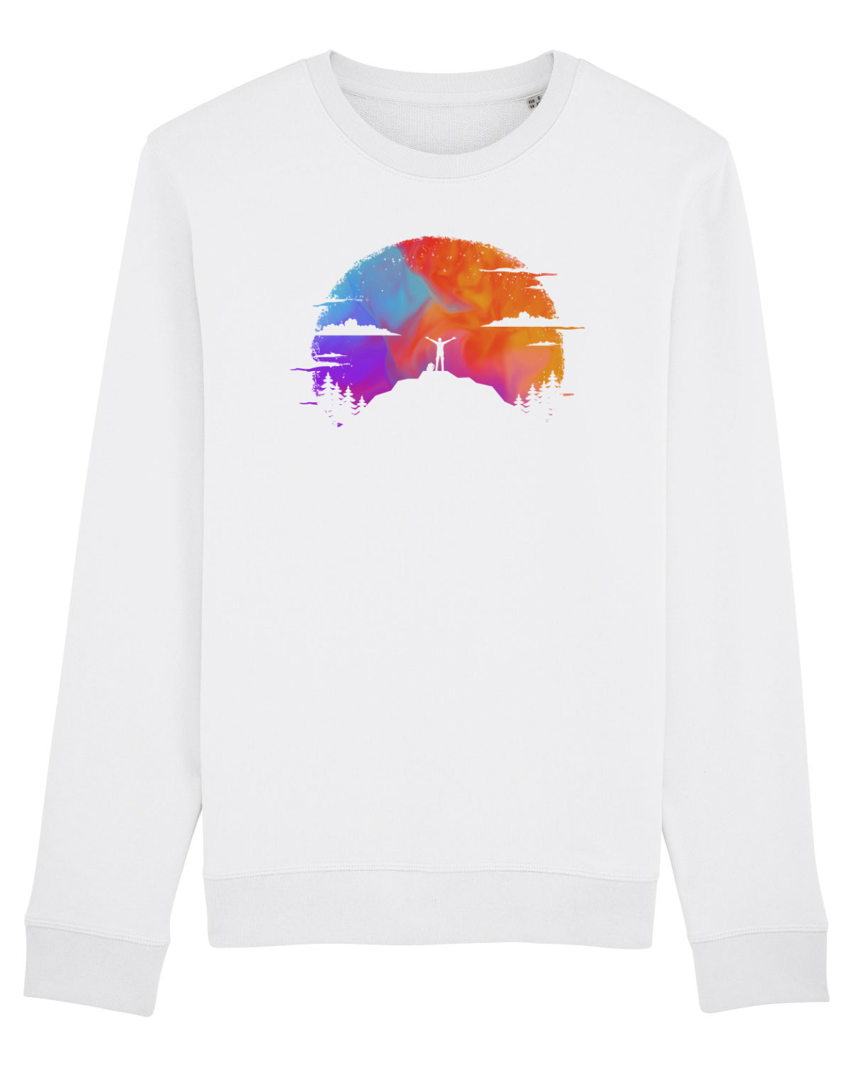 Bluză mânecă lungă Unisex Rise White
