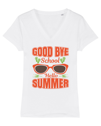 Good Bye School Hello Summer White