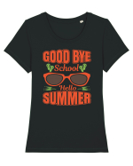Good Bye School Hello Summer Tricou mânecă scurtă guler larg fitted Damă Expresser