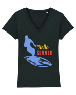 Hello Summer Tricou mânecă scurtă guler V Damă Evoker