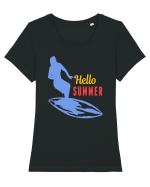 Hello Summer Tricou mânecă scurtă guler larg fitted Damă Expresser