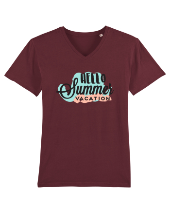 Hello Summer Vacation Burgundy