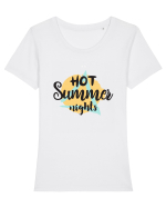 Hot Summer Nights Tricou mânecă scurtă guler larg fitted Damă Expresser