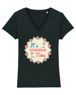 It's Summer Time Tricou mânecă scurtă guler V Damă Evoker