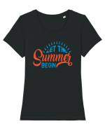 Let The Summer Begin Tricou mânecă scurtă guler larg fitted Damă Expresser
