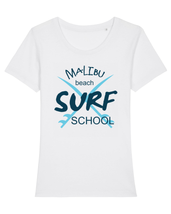 Malibu beach surf school White