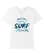 Malibu beach surf school Tricou mânecă scurtă guler V Bărbat Presenter