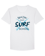 Malibu beach surf school Tricou mânecă scurtă guler larg Bărbat Skater