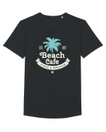 Retro Beach Cafe 1977 Tricou mânecă scurtă guler larg Bărbat Skater