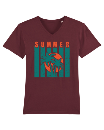 Retro Summer Sunset Burgundy