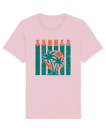 Retro Summer Sunset Cotton Pink