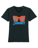 Summer Tricou mânecă scurtă guler V Bărbat Presenter