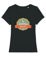 Summer Beach Party Tricou mânecă scurtă guler larg fitted Damă Expresser