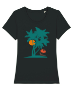 Summer Days Tricou mânecă scurtă guler larg fitted Damă Expresser