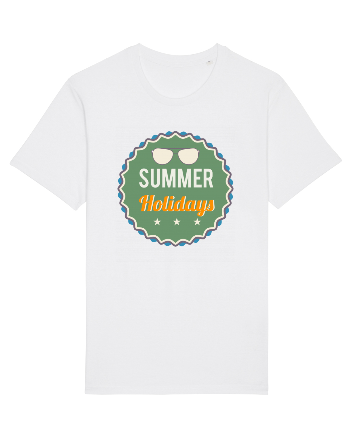 Tricou mânecă scurtă Unisex Rocker White