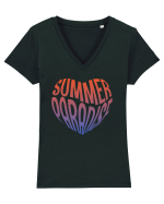 Summer Paradise Tricou mânecă scurtă guler V Damă Evoker
